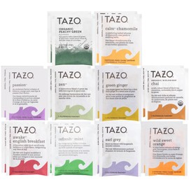 Tazo Tea Bags Sampler 20 Count Variety Gift Box, 10 Different Flavors