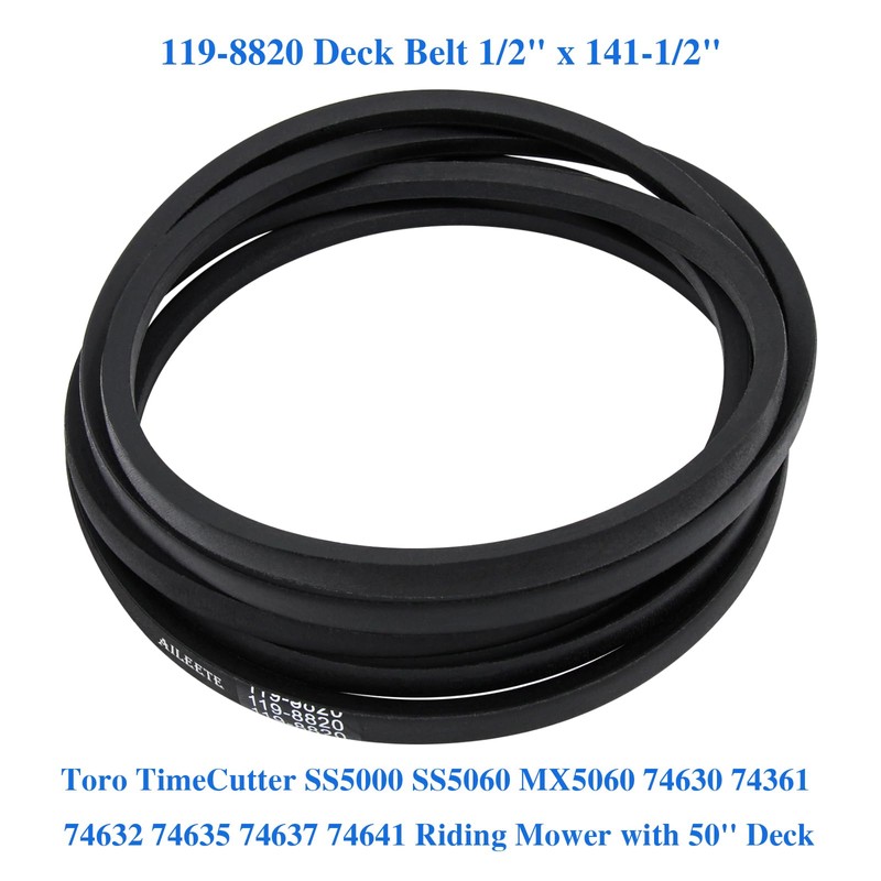 AILEETE 119-8820 Deck Belt 1/2" x 141-1/2" for Toro TimeCutter