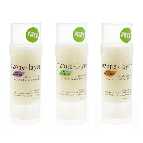 Ozone Layer Deodorant - The All Natural Oxygen Based Deodorant (Most-Popular 3-Pack)