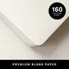 PAPERAGE Blank Journal Notebook, (Black), 160 Pages, Medium 5.6 in