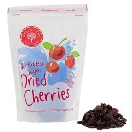 Cherry Bay Orchards - Dried Unsweetened Montmorency Tart Cherries - No Added Sugar - 8oz Bag -100% Domestic, All Natural, Kosher Certified, Gluten Free, and GMO Free - Packed in a Resealable Pouch