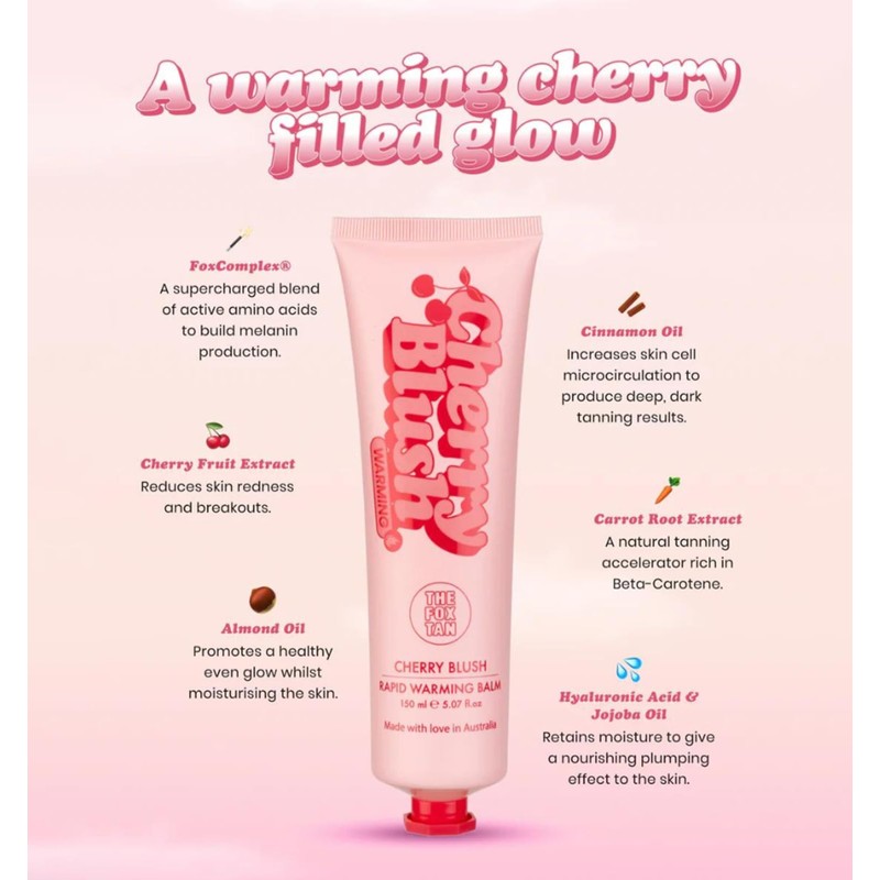 The Fox Tan Cherry Blush Rapid Warming Balm - Wärmender