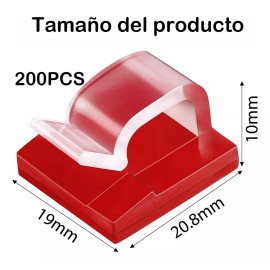 Generic 200 Clips De Cable Para Exteriores, Organizador De Cables