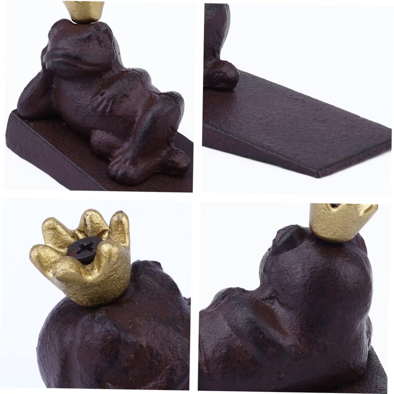 STOBOK Metal Door Wedge Stopper Cast Iron Door Stop for