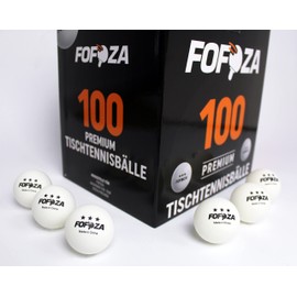 Fofoza - Pack of 100 Premium Table Tennis Balls | 3 Stars, 40+, ABS | Indoor & Outdoor | White