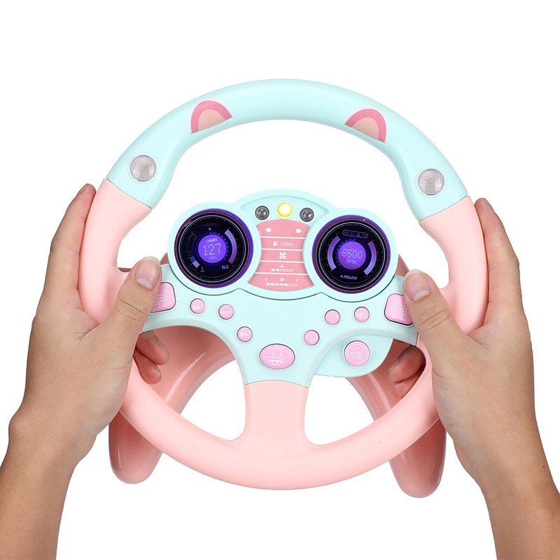 CO Driver Simulated Steering Wheel Pink Educational Driving Simulation Toy
