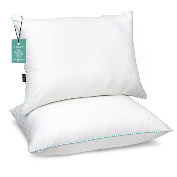 OFNEED Queen Size Set of 2 Bed Pillows for Sleeping