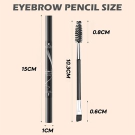 ZWWOGE Eyebrow Pencil, Waterproof, Sweat-Resistant, Eyebrow Pencil, 2-in-1 Dual Professional Makeup Microblading, Eyebrow Stencil, Eyebrow Pencil Drawing
