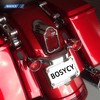 BOSYCY Motorcycles LED Brake Tail Light, Chrome Metal Tombstone Red