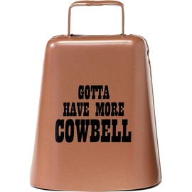 Bevin Bells "Gotta Have More Cowbell" (Medium) | Kentucky Cow Bell w/Copper Color | Made from Steel | Loud Noise Makers w/Handle | Made in CT, USA