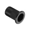 sourcing map M6 Rivet Nuts Carbon Steel Knurled Flat Head
