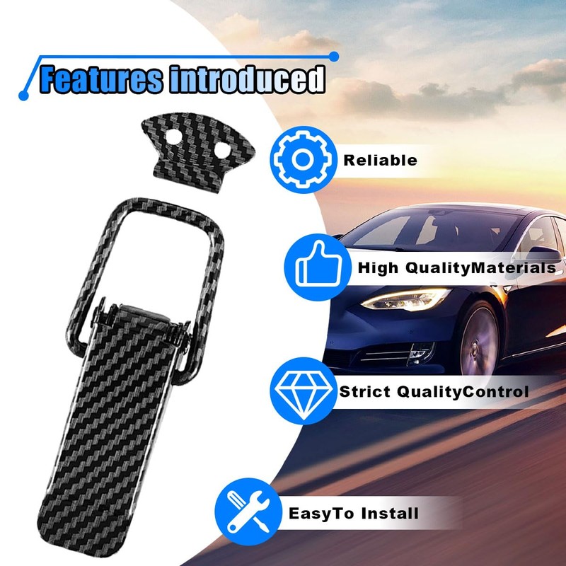 2PCS Car Bumper Clips, Carbon Fiber Quick Release Fasteners, Car