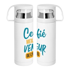 Marchand Boutique Universe Certified 350ml Stainless Steel Thermos Flask with Integrated Cup