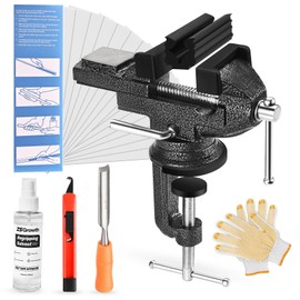 ZSGrowth Golf Grip Regripping Kit with Tapes & Solvent,Portable Table Vise Rubber Clamp for Golf Clubs Removal Tool,Golf Grip Replacement Kit