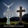 POPLYKE Keltische Kreuz Halskette für Männer 925 Sterling Silber Keltische