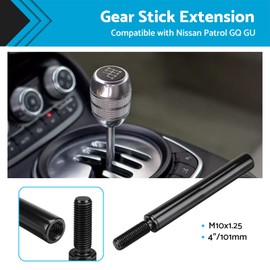 MAX COOL 4'' Car Gear Shift Knob Extender Extension Lever Suitable for Nissan GQ GU Patrol M10x1.25 Shift Extender
