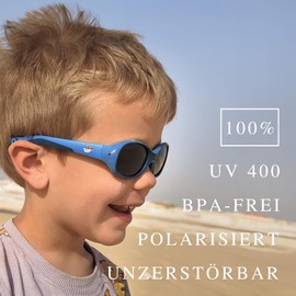 ActiveSol Children's Sunglasses for Boys - 100% UV 400 Protection - Polarised - Indestructible, made of Flexible Rubber - For Ages 2 - 6 Years - 22 g - Sun Protection - pirate