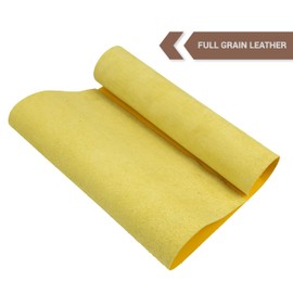 Shkira 12''X24'' Tooling Leather Square - 2.0MM Yellow Sheets for Crafts - Leather Sheets for Crafts Tooling Sewing Hobby - Thick Cowhide Pieces - Fabric for Crafting