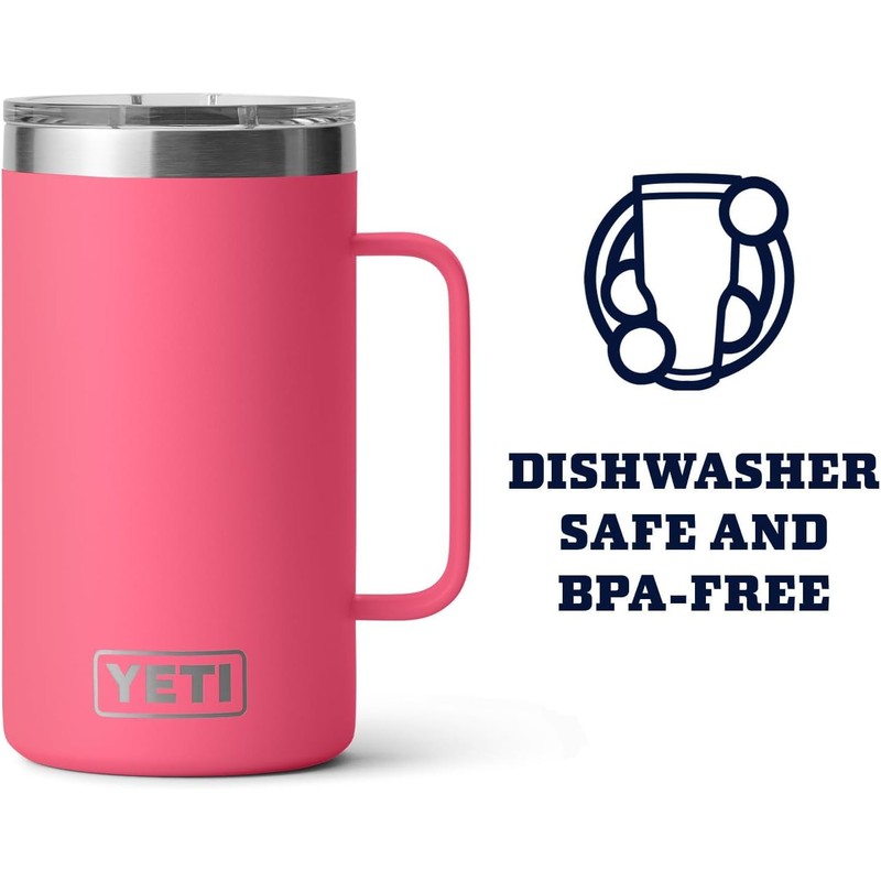 YETI Rambler Jug, Stainless Steel, Tropical Pink, 24 oz (710