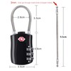 MAEZOE 4 Pack TSA Approved Luggage Locks, Combination Travel Cable