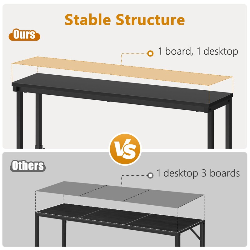 Gewudraw 78.7" Console Table Set of 2, Sofa Table with