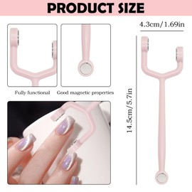 Cat Eye Nail Magnet Set Tool Supplies, Pink Y-Shaped Magnet Bar Heart Cat Eye Tools Supplies for Nails, DIY Design Allowed for Women Nail Studio & Salon