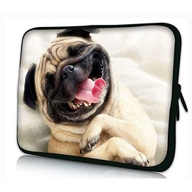 13"-13.3" inch Laptop Case Bag Pouch Protective Skin Cover Bag Water-resistant Neoprene Notebook Computer Pocket Tablet Briefcase Multi-Color by Funky Planet Bags Cases (13" SLEEVE, Happy Mops sleeve)