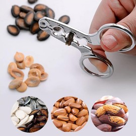 Cascanueces, abridor de pistachos, Mango de Acero Inoxidable, Herramienta Abierta, alicate para Semillas Girasol