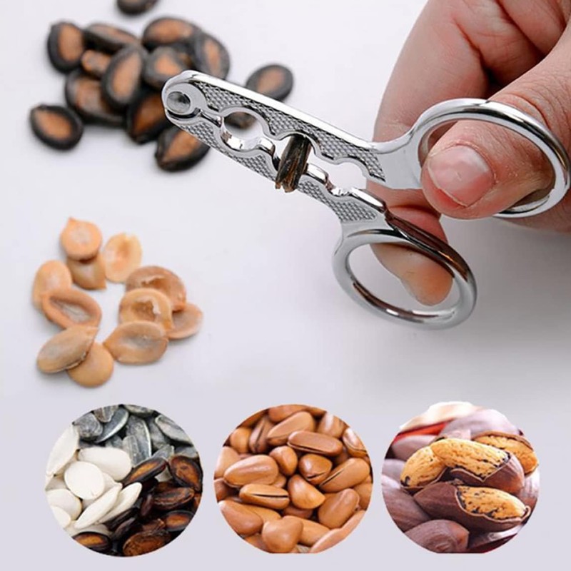Cascanueces, abridor de pistachos, Mango de Acero Inoxidable, Herramienta Abierta,