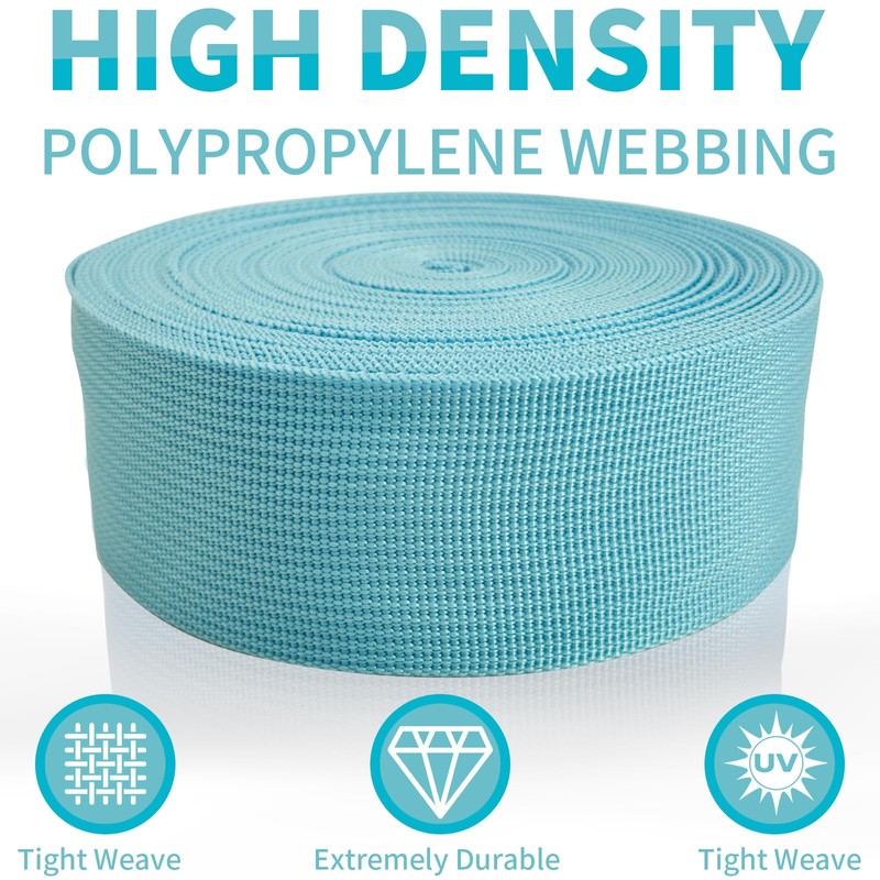 2 Inch Blue Heavy Duty Polypropylene Webbing Strap 12 Yards