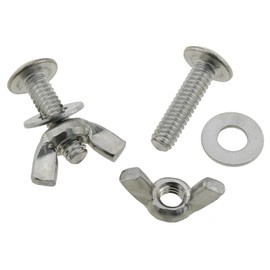 ZZHXSM 10PCS Screw Bolts Carbon Steel Mounting Hardware Fitting Fastenings 1/4"-20 Hand Tighten Wing Nuts,1/4''-20x1'' Head Screw Bolt with Washers