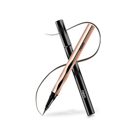 novo 3D Eyeliner, 0.03 oz (0.8 g), Genuine Product, 1, Waterproof, High Color, Hypoallergenic, 3D Feeling, Easy to Grip, Won't Fall Off, Ultra Fine, Commuting to Work Queen (2# Dark Brown)
