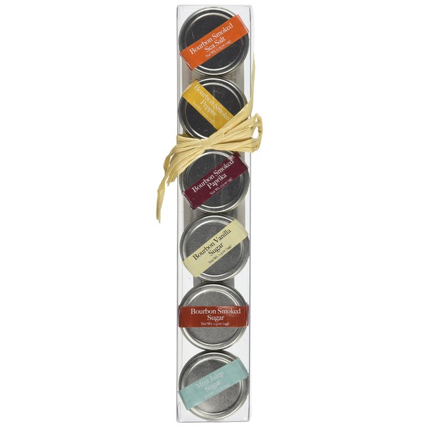 Bourbon Barrel 6 Piece Gift Set of Spices and Sugars