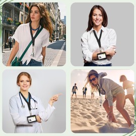 VITASHYNX 2 Pcs ID Lanyard, Cute Neck Stretchy Teacher Lanyard Scrunchie for Key, Wallet Strap, Trendy and Durable Neck for Teachers, Nurses