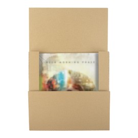 Mat Board Center, 25 Sets 12.5x12.5x1 inch Vinyl Record LP Shipping Mailer Boxes, Easy Fold Corrugated Cardboard Album Mailing Boxes Holds 1 to 3 12" Records, Brown