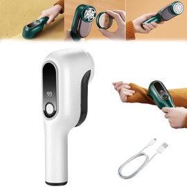 Frapopo Lint Glider Glamglide, Glamglide Electric Lint Remover, Lint Remover Shaver, Portable Sweater Lint Remover, Rechargeable Fabric Shaver for Clothes Couch with Digital Display (White)