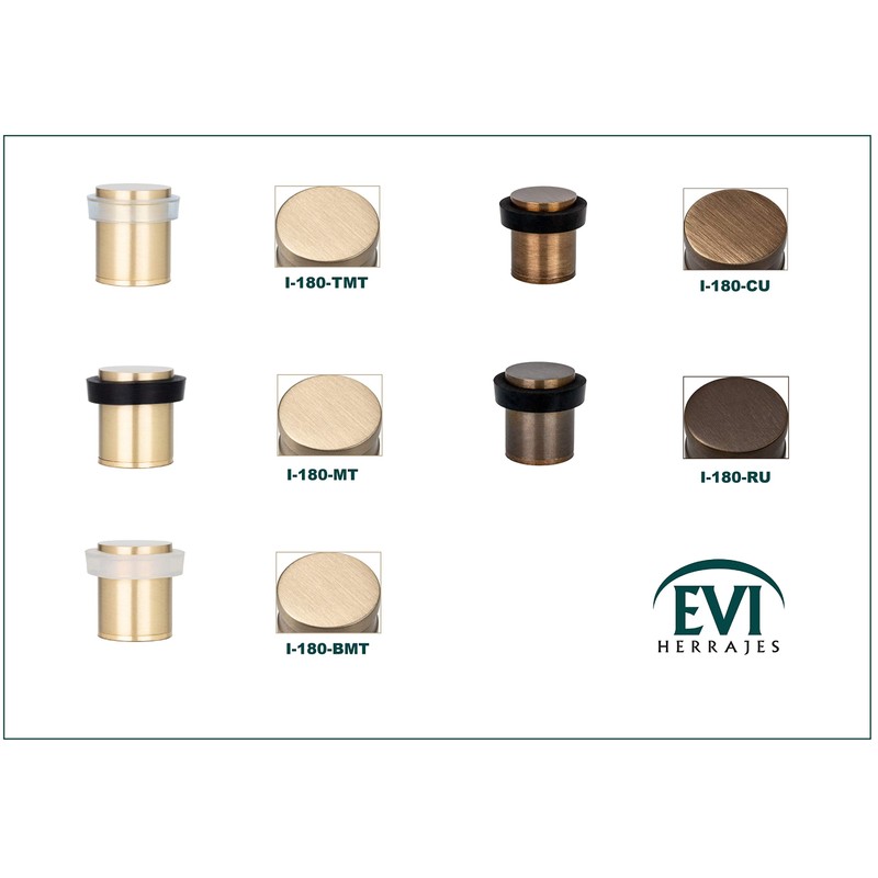EVI Door Stops |Leather Brass Door Stopper - Screw Fastening