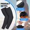 4 Pieces Thermal Arm Warmer Compression Arm Sleeve for Men