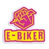 2 x 10cm E-Biker Lightning Bolt Vinyl Stickers - Pink