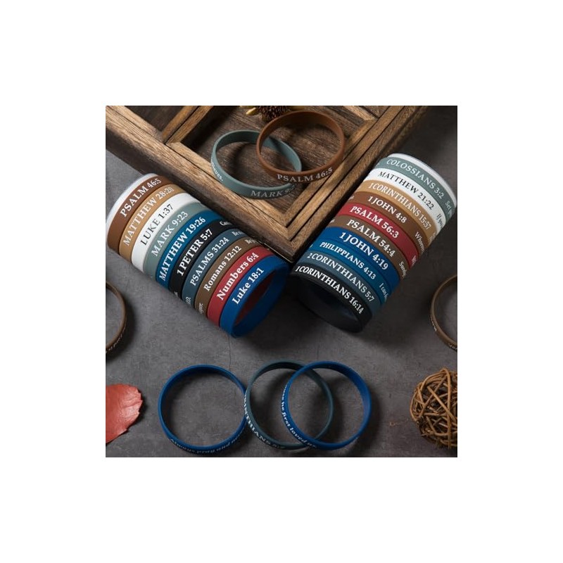 Motivational Bible Verses Rubber Bracelets for All Ages – Inspirational