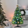 Small Christmas Tree with Lights，3ft Tabletop Christmas Pine Tree with