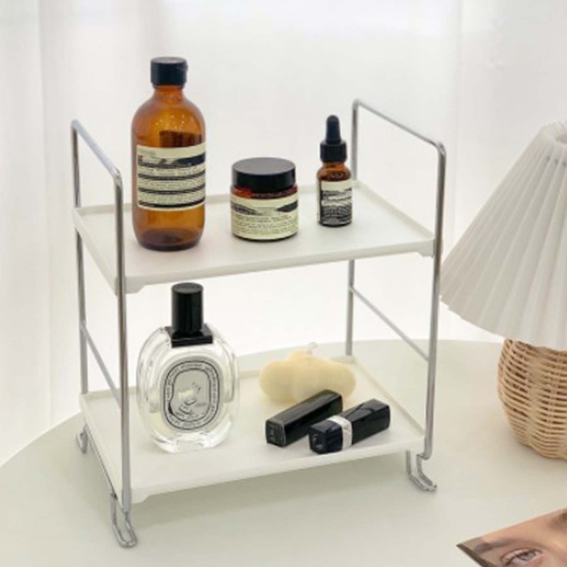 2 Tier Countertop Organizer Nordic Style Large Space Removable Cabinet