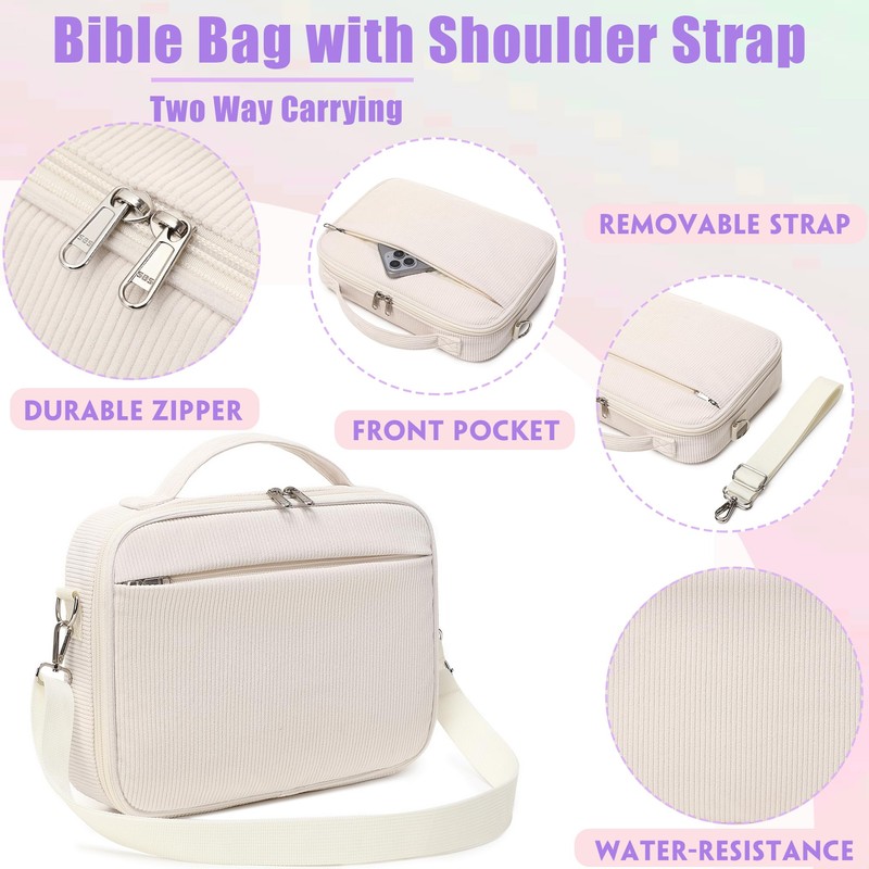 Corduroy Bible Cover Case for Women Grils Bible Cover with