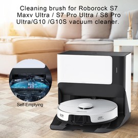 Pack of 2 Original Cleaning Brushes for Roborock S7 MaxV Ultra / S7 Pro Ultra/S8 Pro Ultra/G10s, Roller Brush Maintenance Brush, Removable Accessories for High-Speed Cleaning Roller Brushes