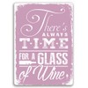 "Time for Wine" Pink Metal Wall Sign Plaque Wall Art. Kitchen Shabby Chic Interior