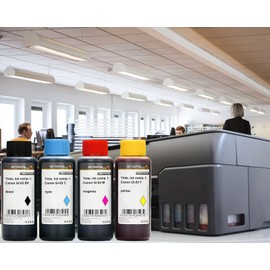 Octopus Printer Ink Compatible with Canon GI-53, Pixma G 550, G 650 MegaTank Cyan 250 ml with Syringe