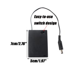 Enchufe de CC industrial, módulo láser caja de soporte de batería CC caja de soporte de batería extraíble Se puede conectar a una fuente de alimentación (excluyendo batería) (caja B-DC-paquete de 10)