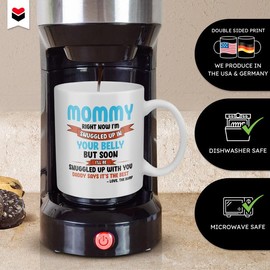 22Feels Cute Mom To Be Mug Expecting Mother Gift Soon Mommy Pregnancy Reveal Women Best Expectant Mama Mother's Day Present (11oz)