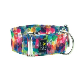 Galguita Amelie Martingale Collar for Dogs, Nickcolors, 5 cm Wide, Size M (30-39 cm Circumference)