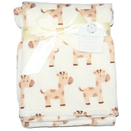Baby Boy Girl Unisiex Soft Fleece Wrap Blanket Pram Cot Crib Moses Basket Giraffe